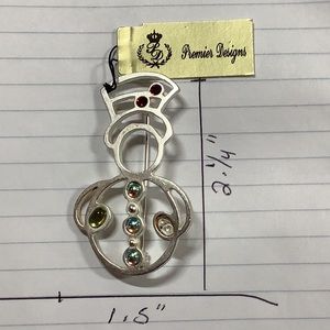 Premier design Cute Christmas snow man brooch